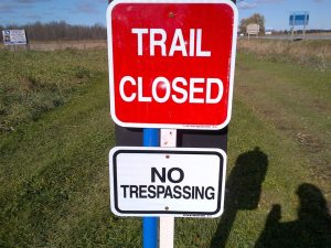 Trail Closed Sign