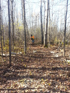 President Dave Baker helping cut new trails in Ottawa.